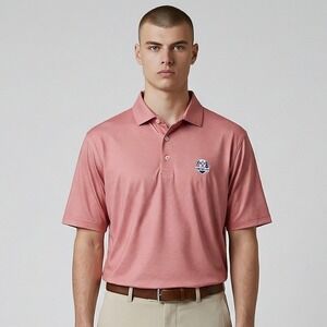 Holderness & Bourne Golf Polo Mens XXL Red Porter Delray & White Tailored Fit f